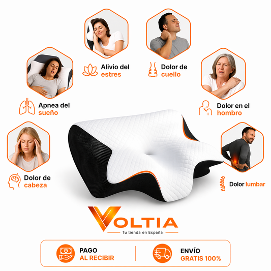 ✨Almohada Cervical Ortopédica Viscoelástica – Alivia el Dolor de Cuello y Espalda